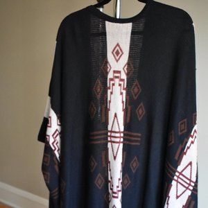 BOHO Aztec Print Sweater Kimono Cardigan
